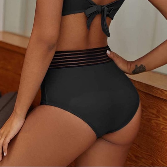 High Rise Mesh Bikini Bottoms - Picture 4 of 4